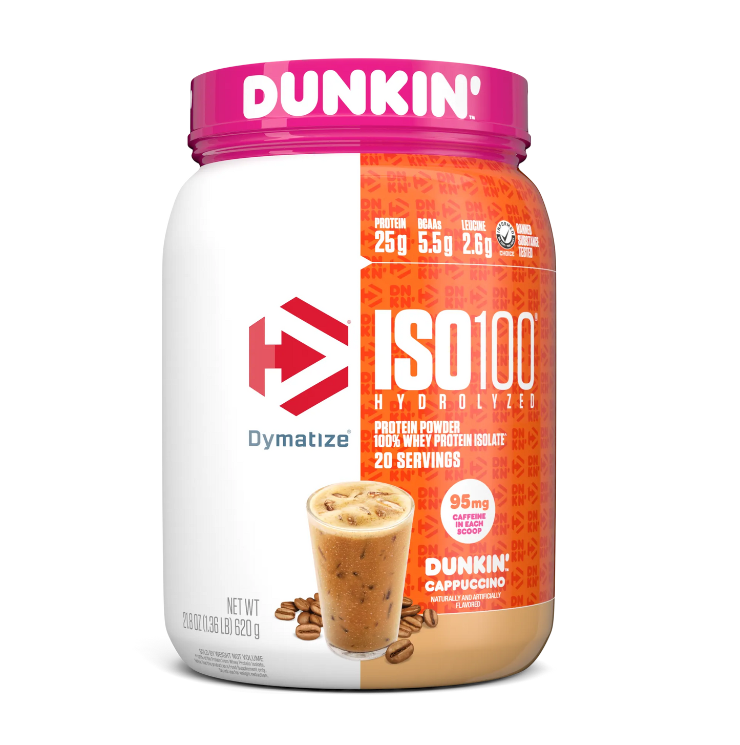 DYMATIZE Proteína ISO 100 - Edición Especial Dunkin' Cappuccino 1.4 Lb